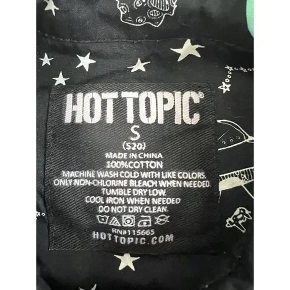 Hot Topic Shirt Men's Small Alien All Over Print Space UFO Constellation Camp - Picture 6 of 9